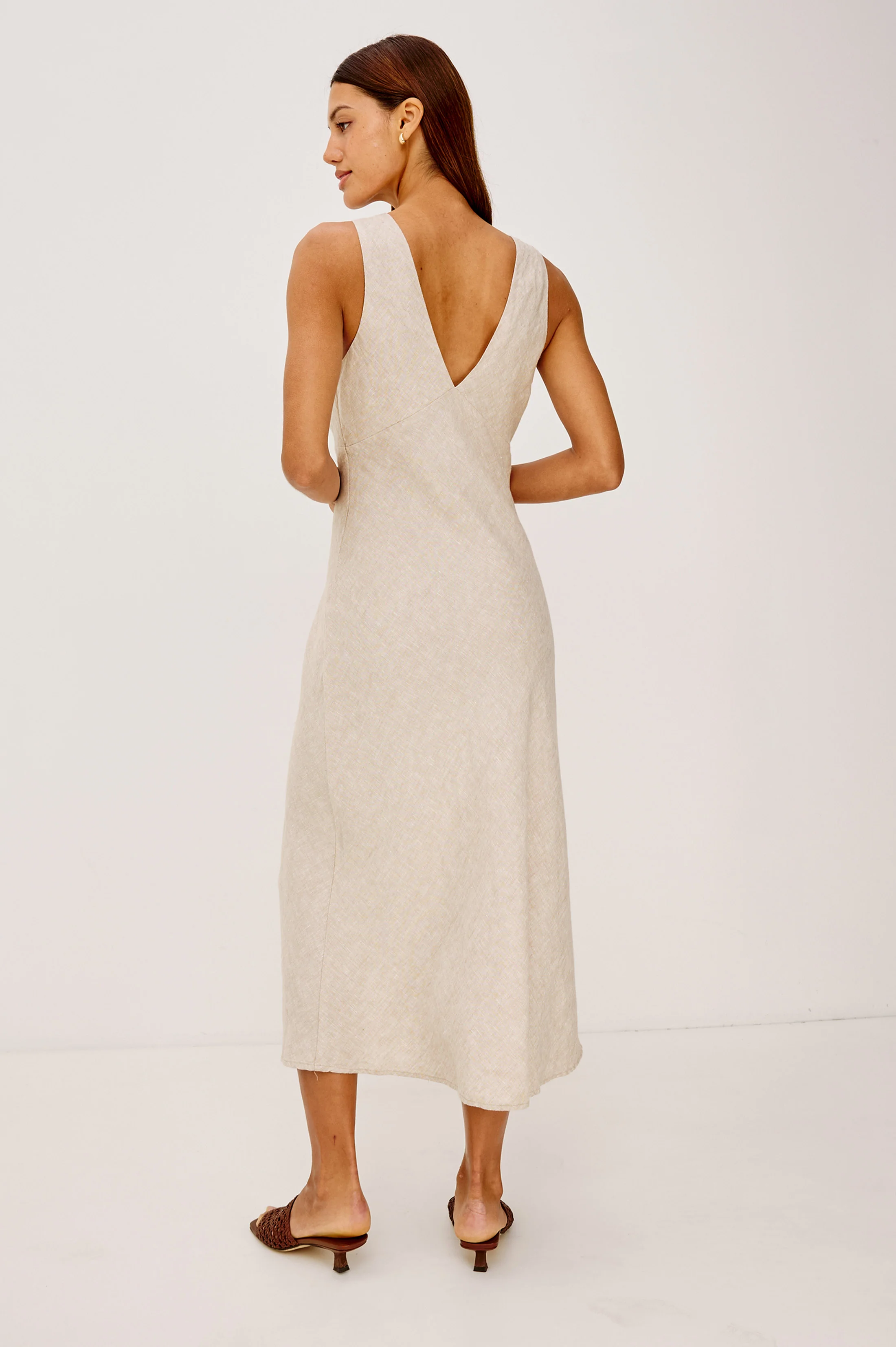 AVIANNA DRESS - HEATHERED FLAX - Image 5