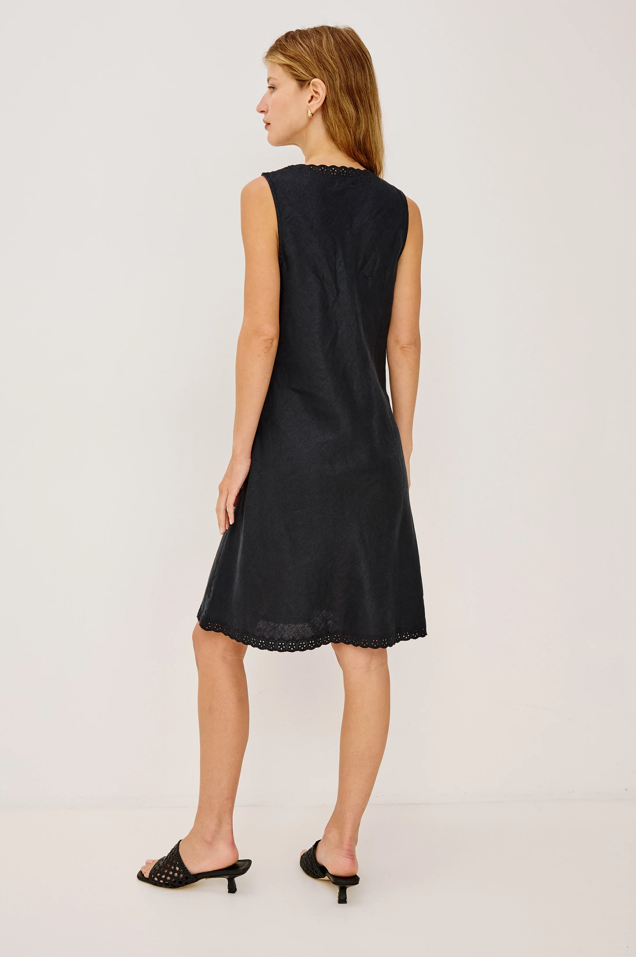 BEX DRESS - BLACK LINEN - Image 4