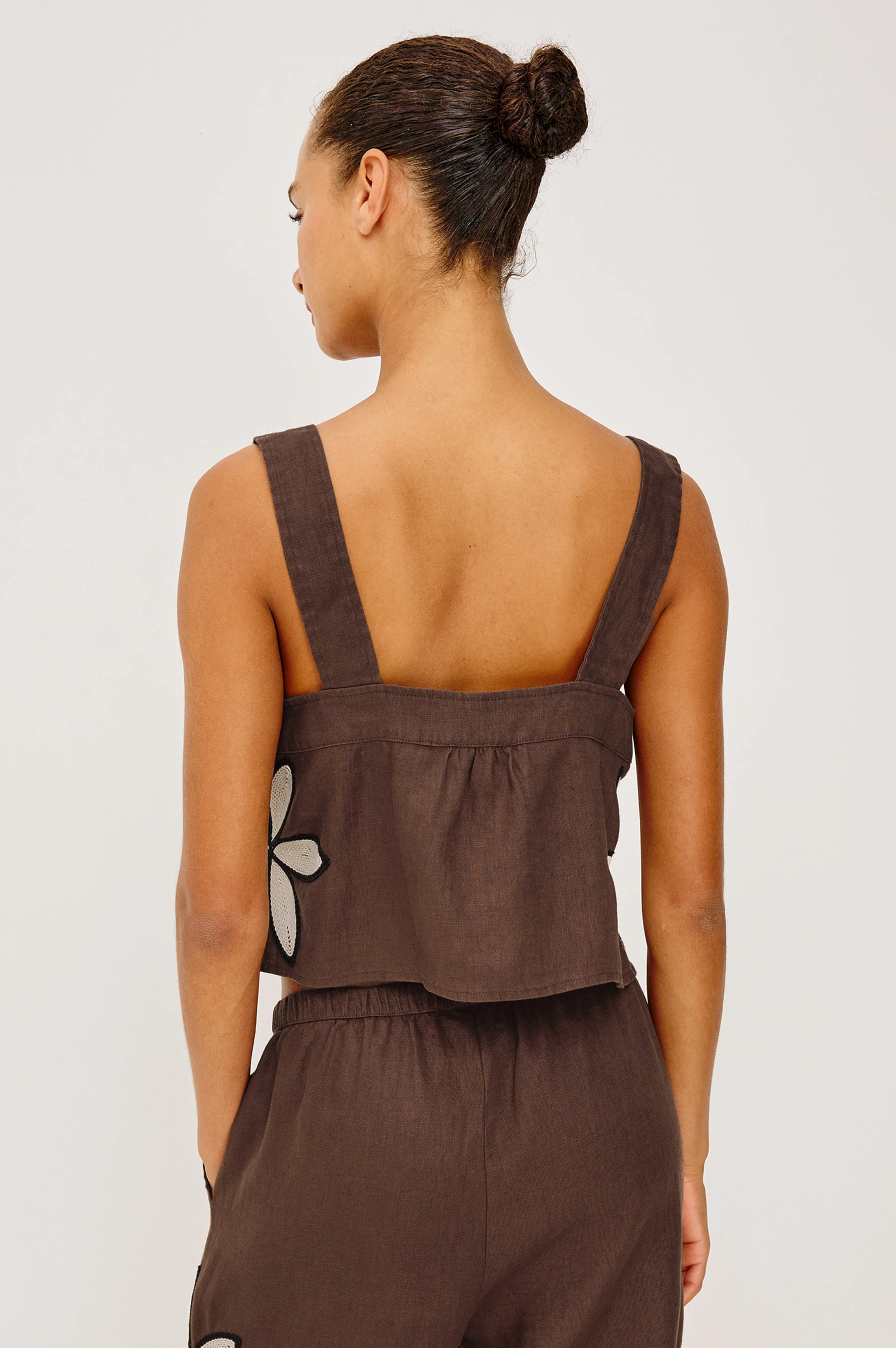 CALAIS TOP - COCOA FLORAL EMBROIDERY - Image 4