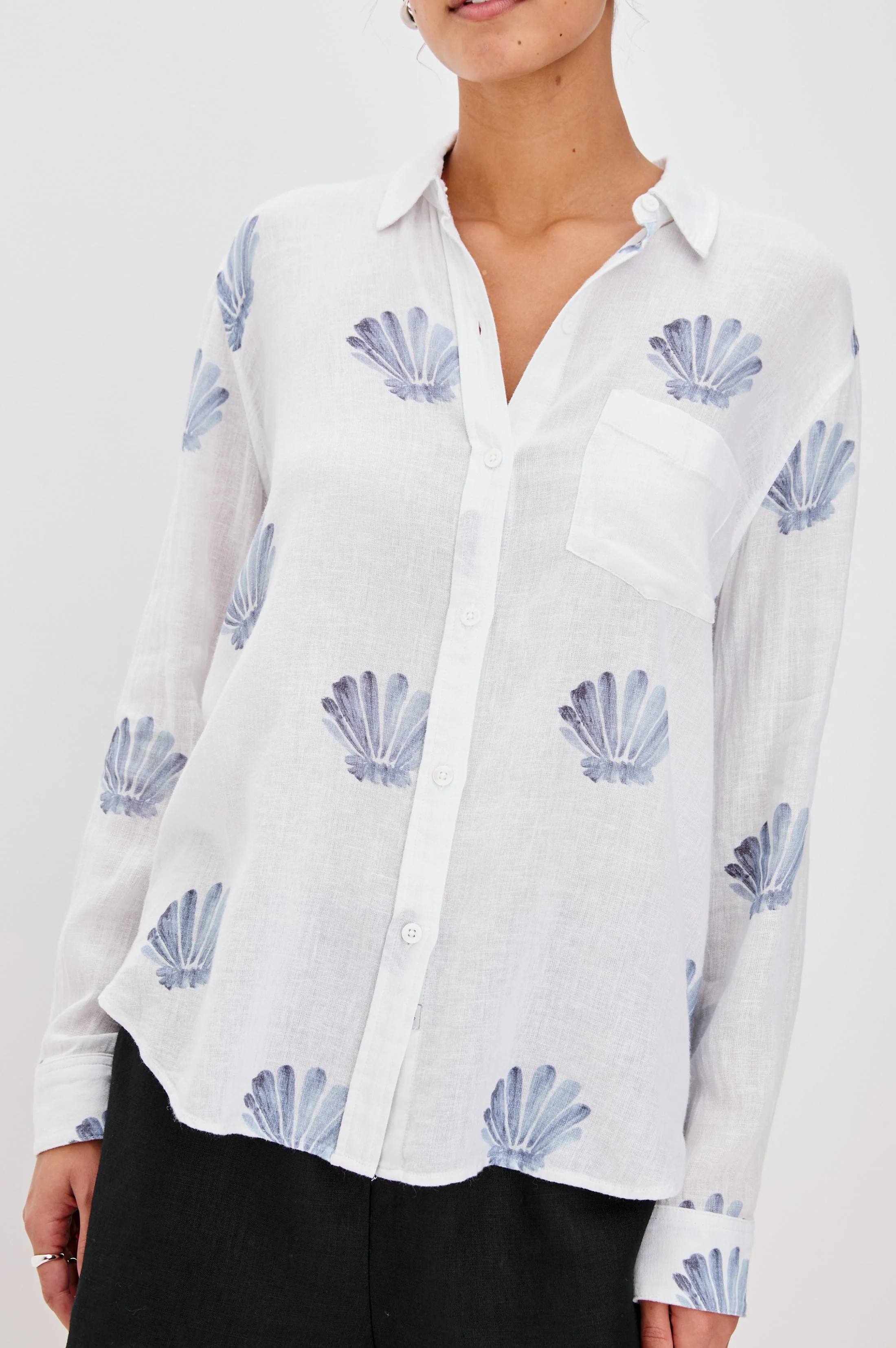CHARLI SHIRT - BLUE SEASHELLS - Image 2