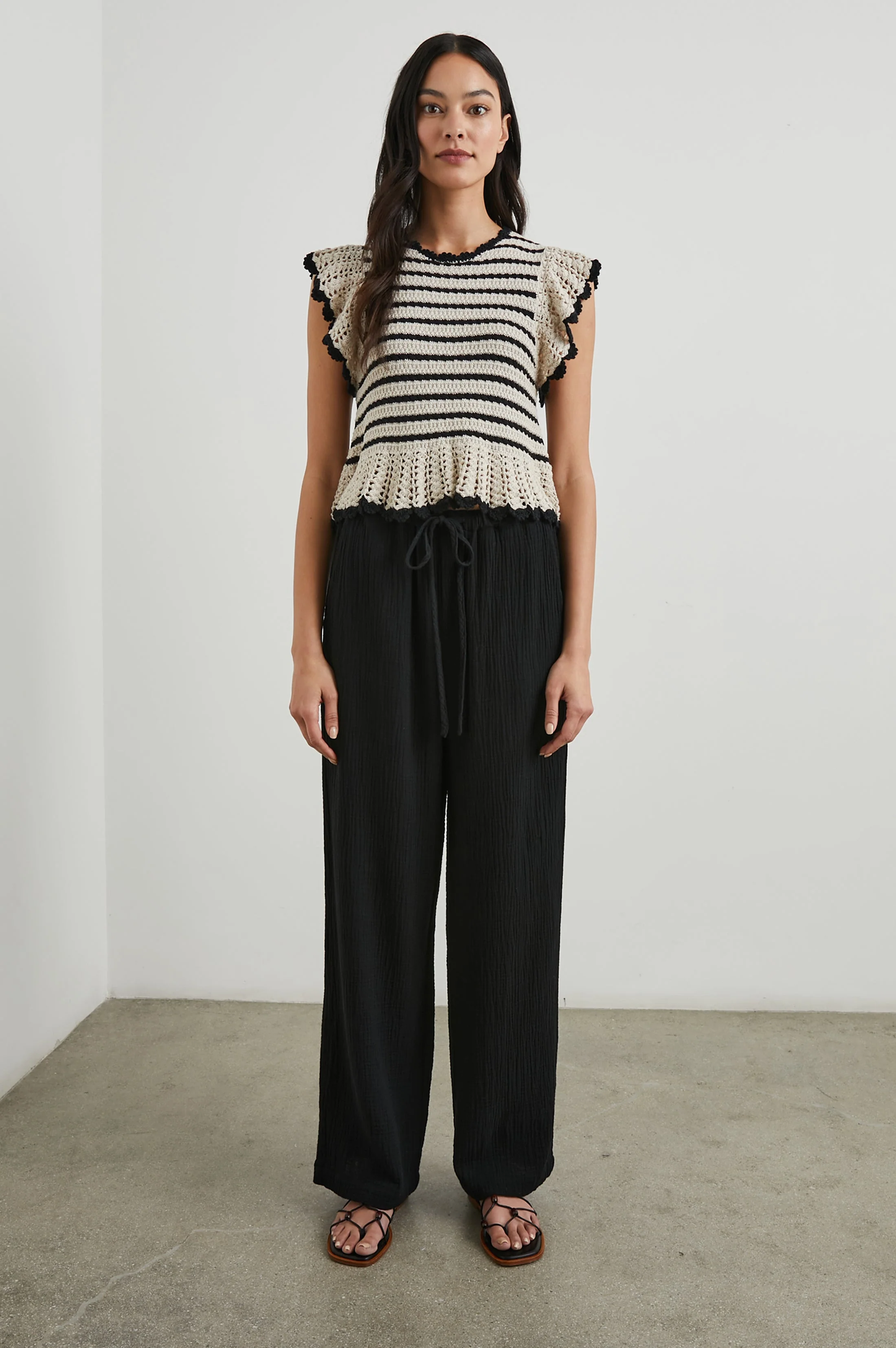 COEN TOP - OATMEAL BLACK - Image 3