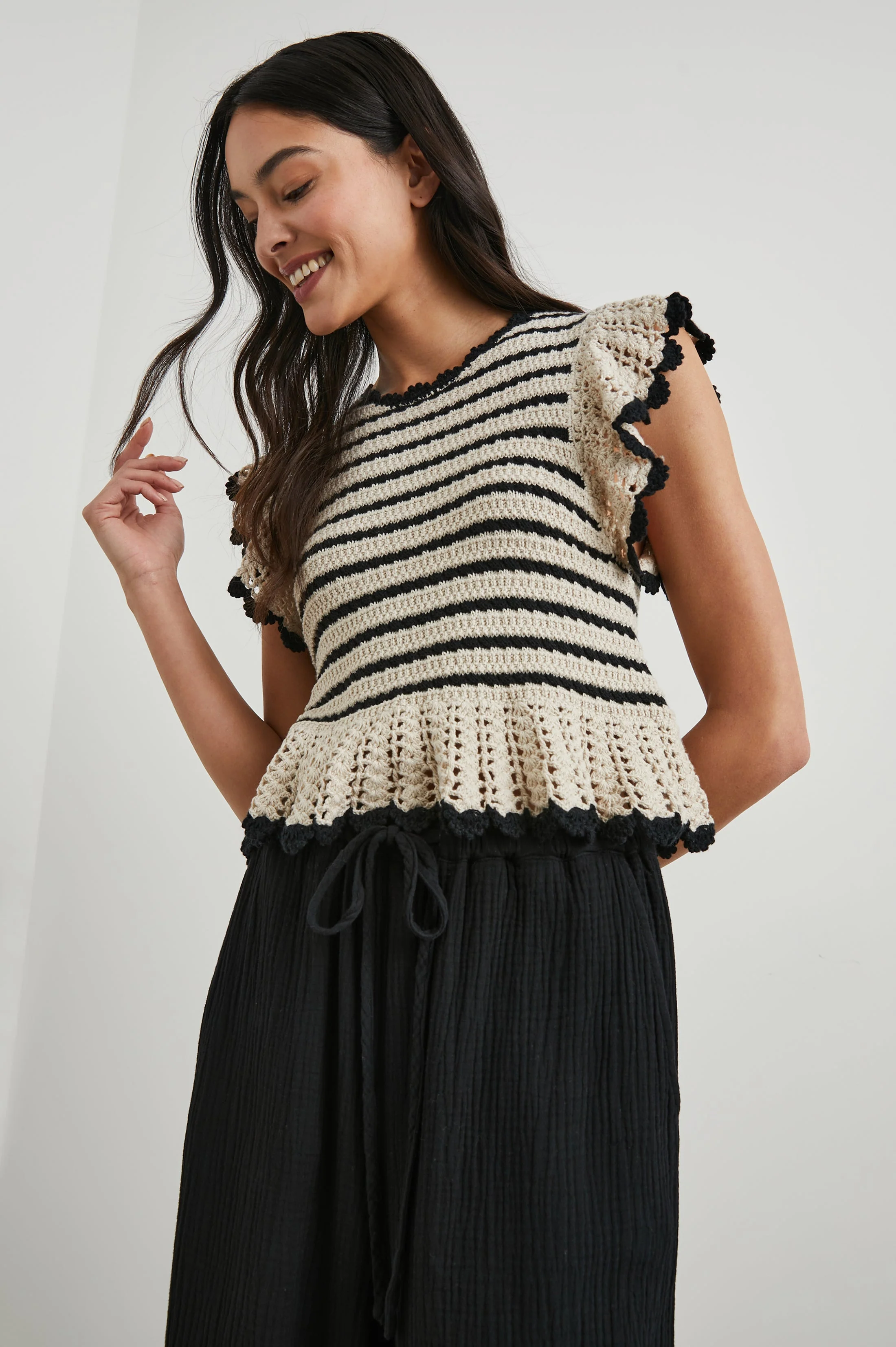COEN TOP - OATMEAL BLACK - Image 4