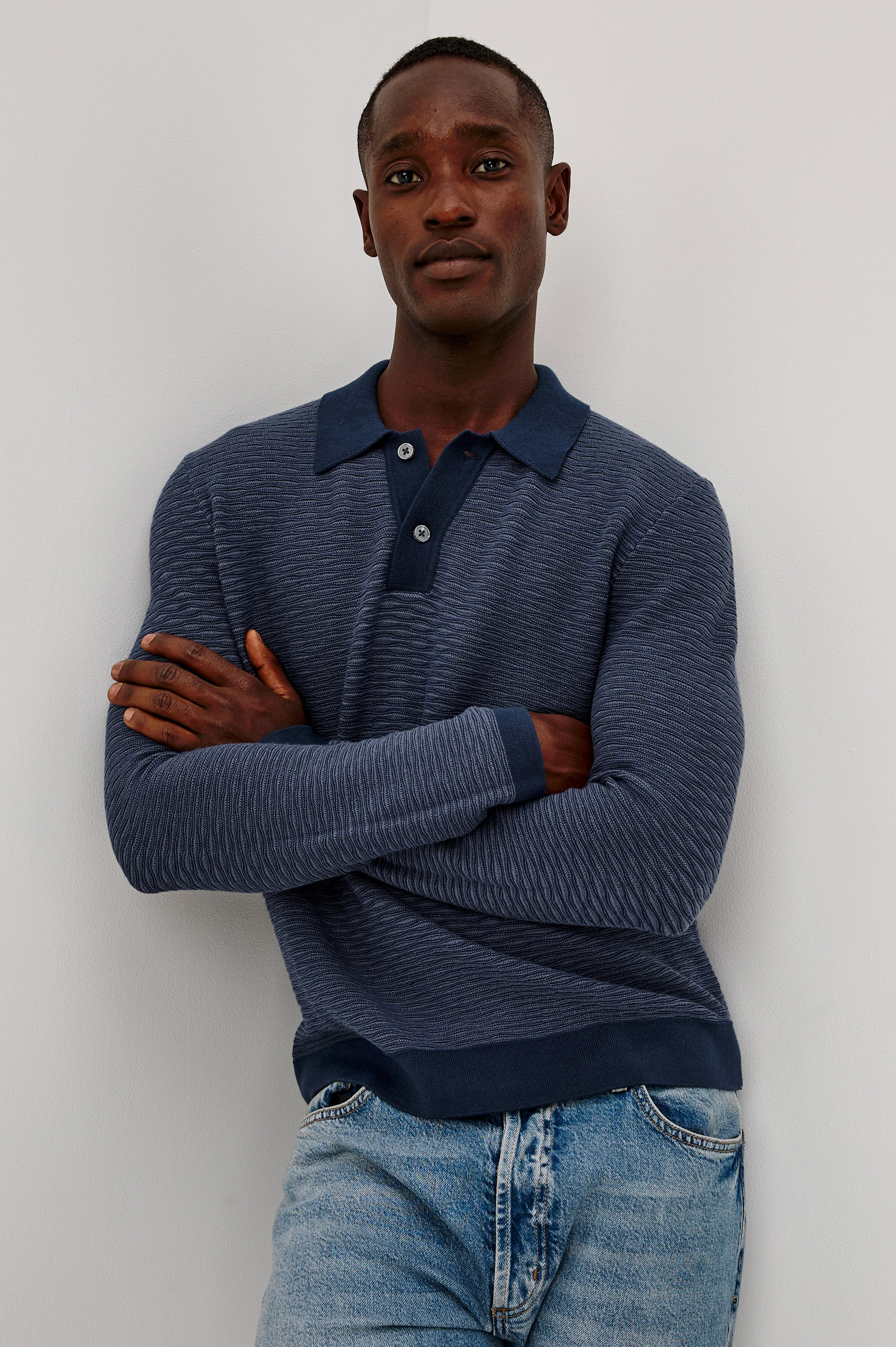 FULTON SWEATER - NAVY WAVE - Image 4