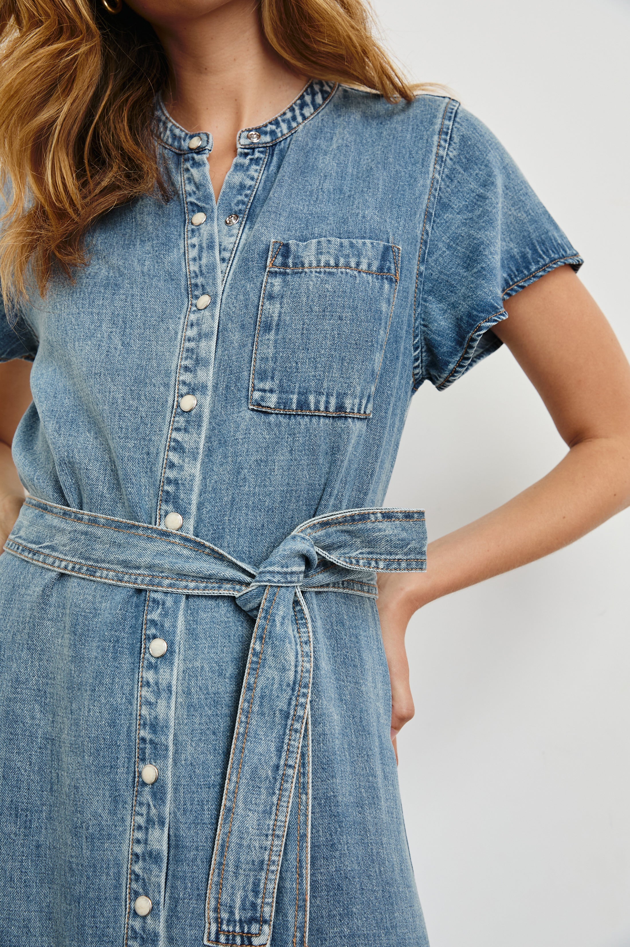 KAHLO DRESS - MID BLUE - Image 2
