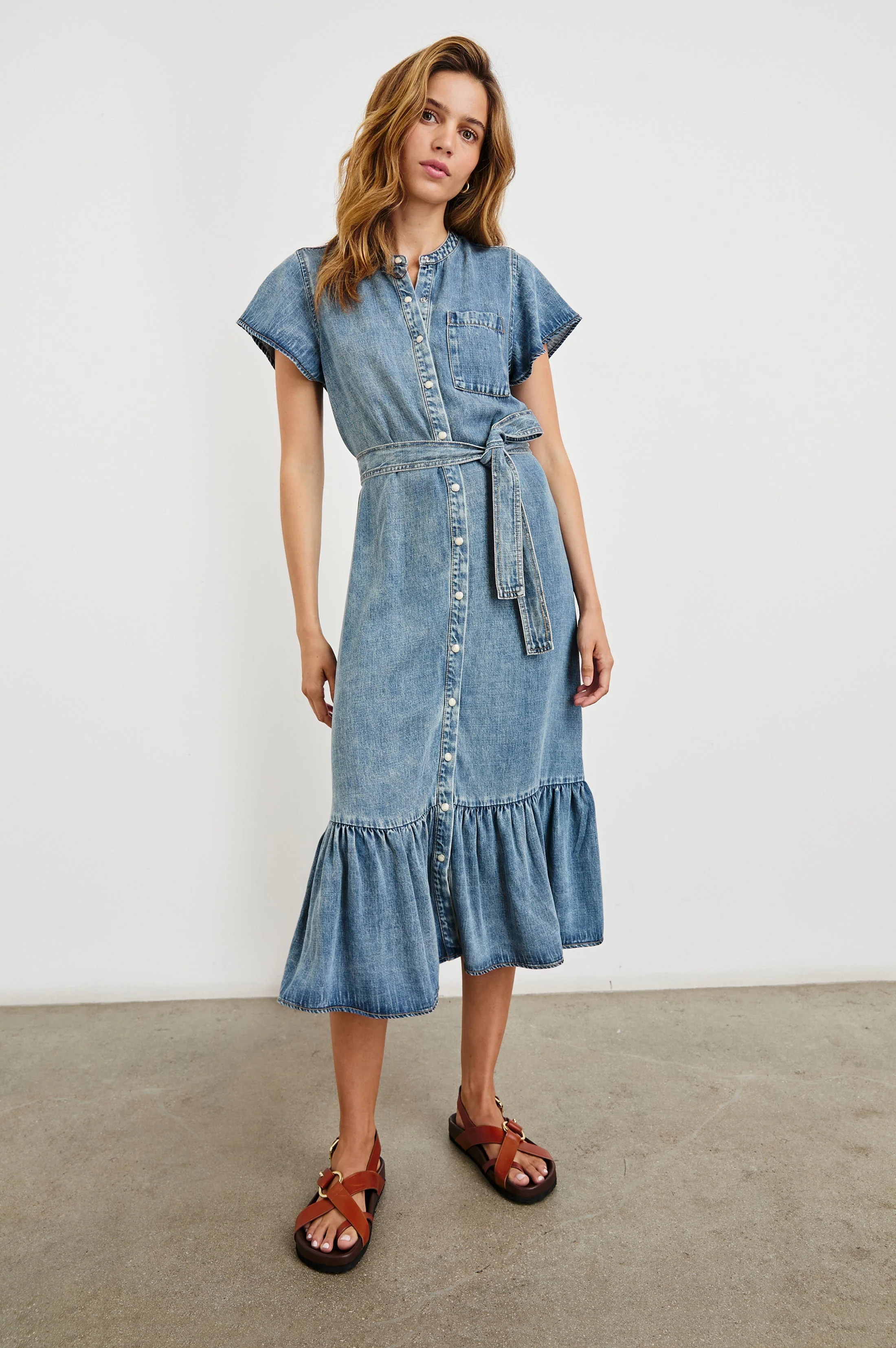 KAHLO DRESS - MID BLUE - Image 3