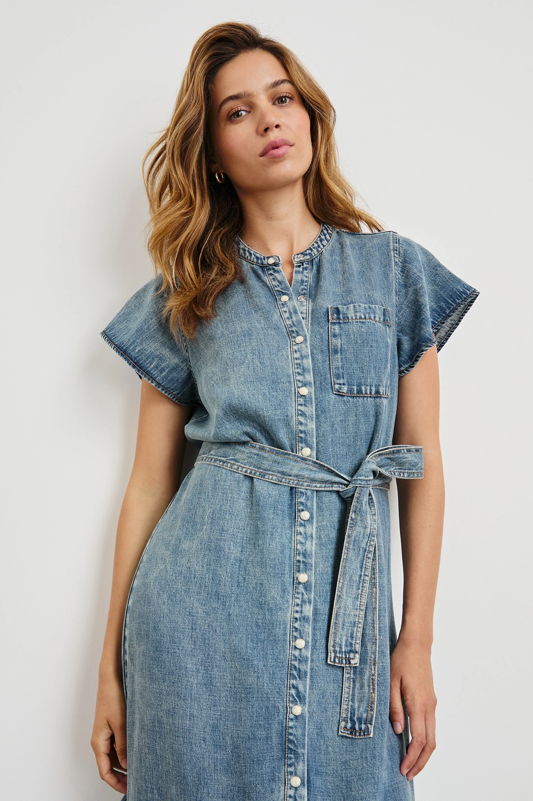 KAHLO DRESS - MID BLUE - Image 4
