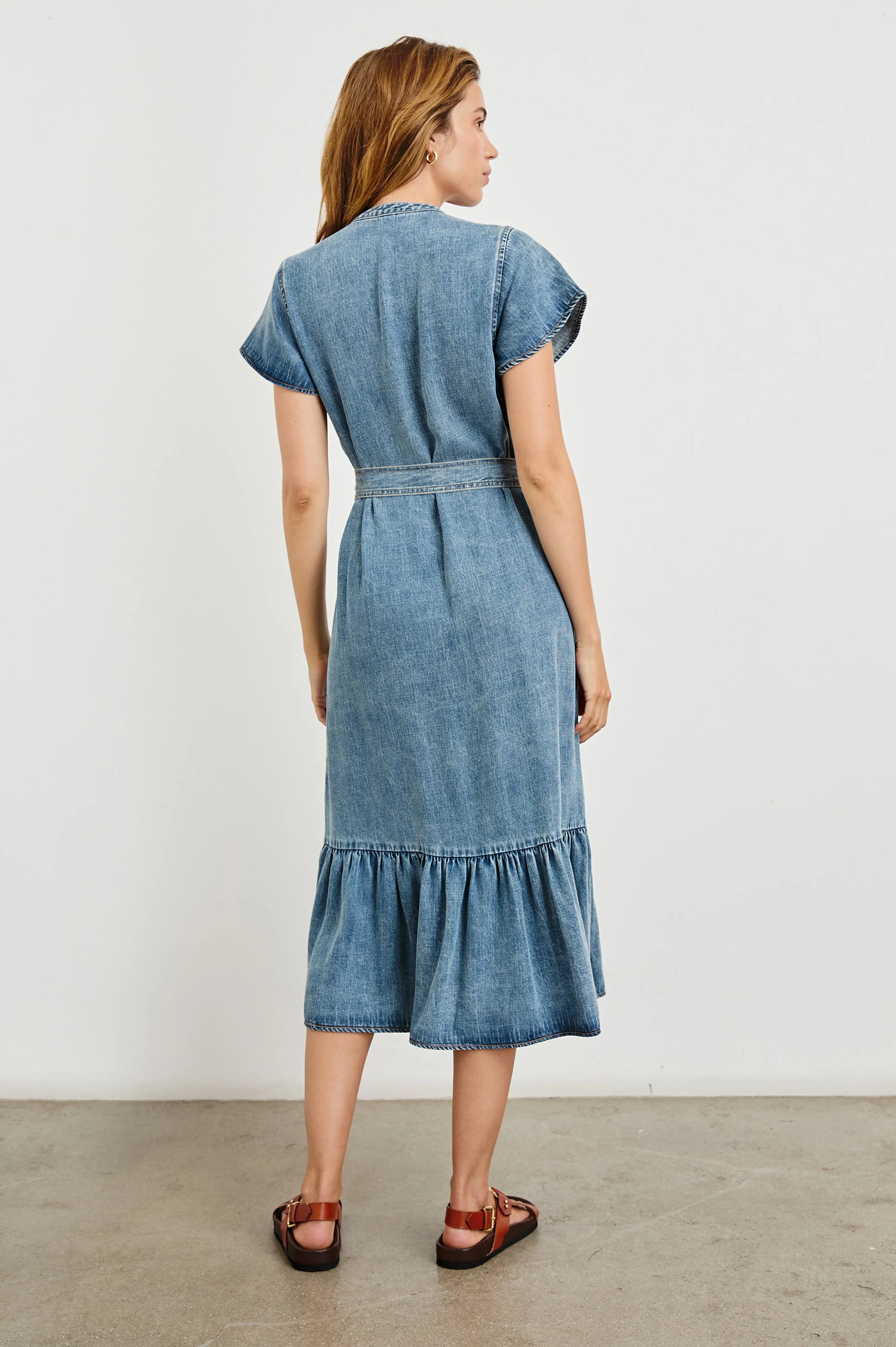 KAHLO DRESS - MID BLUE - Image 5