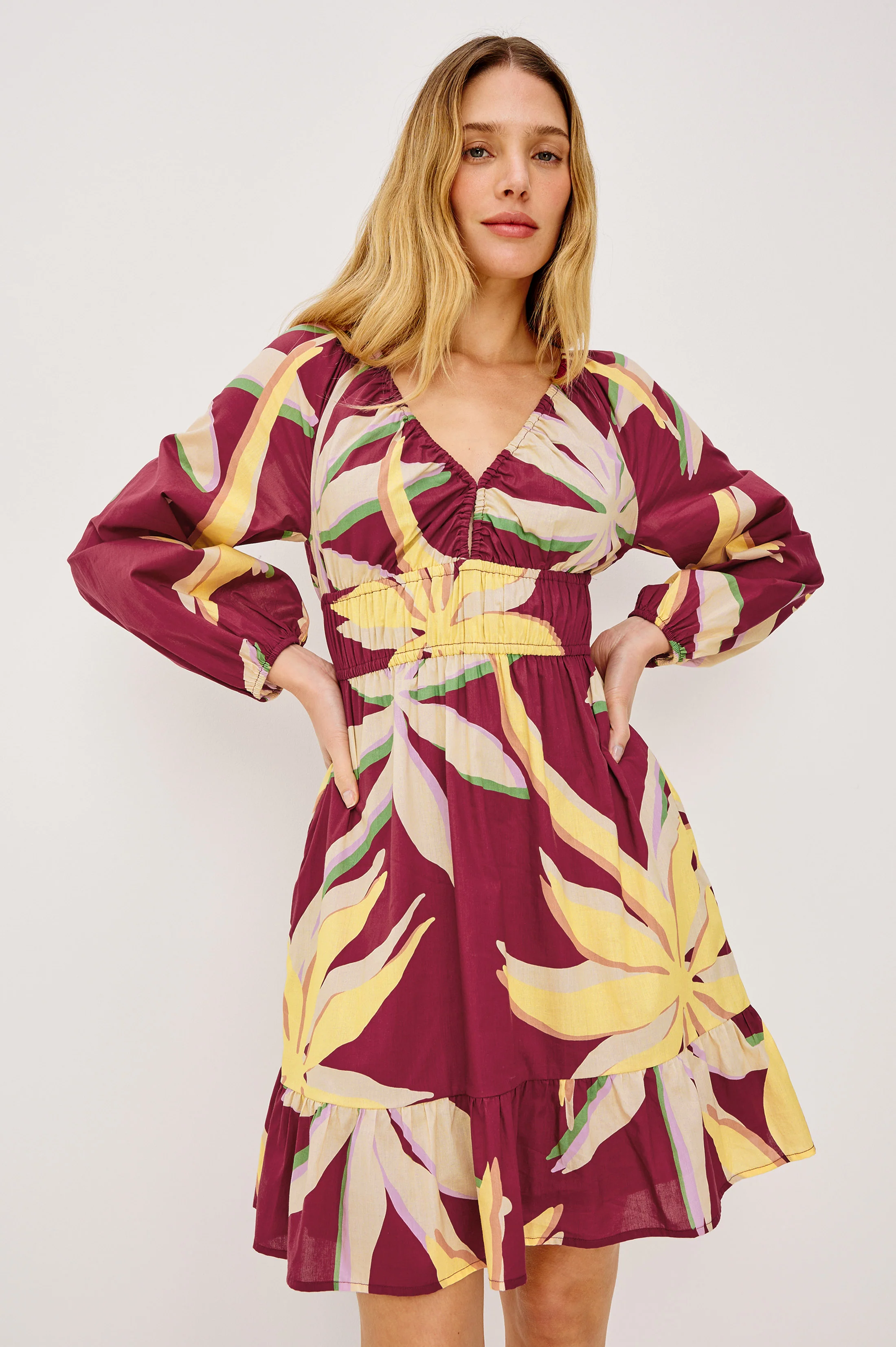 KRINA DRESS - RED PALMA