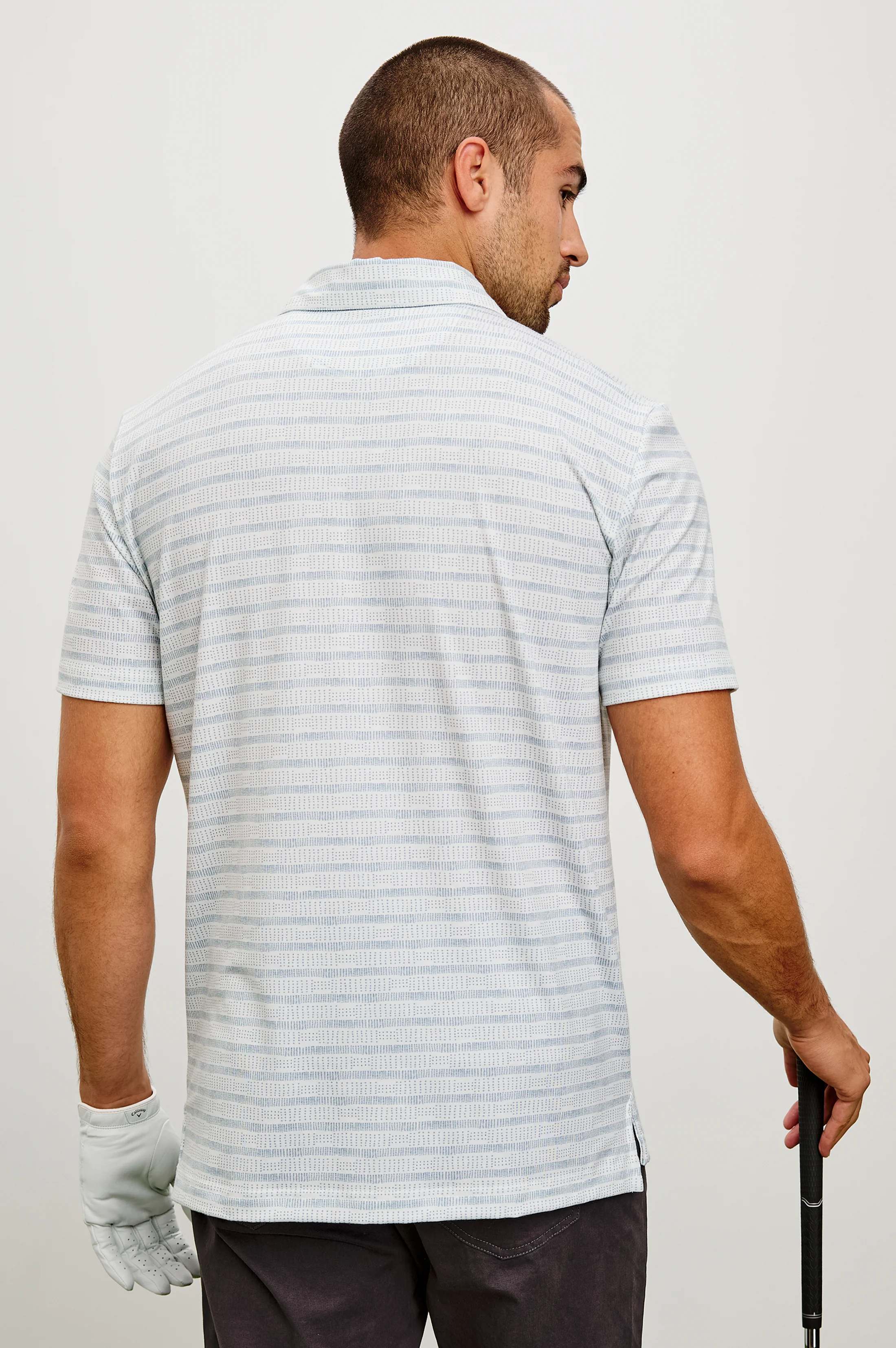 MERCED GOLF POLO SHIRT - SASHIKO BORDER WHITE - Image 5