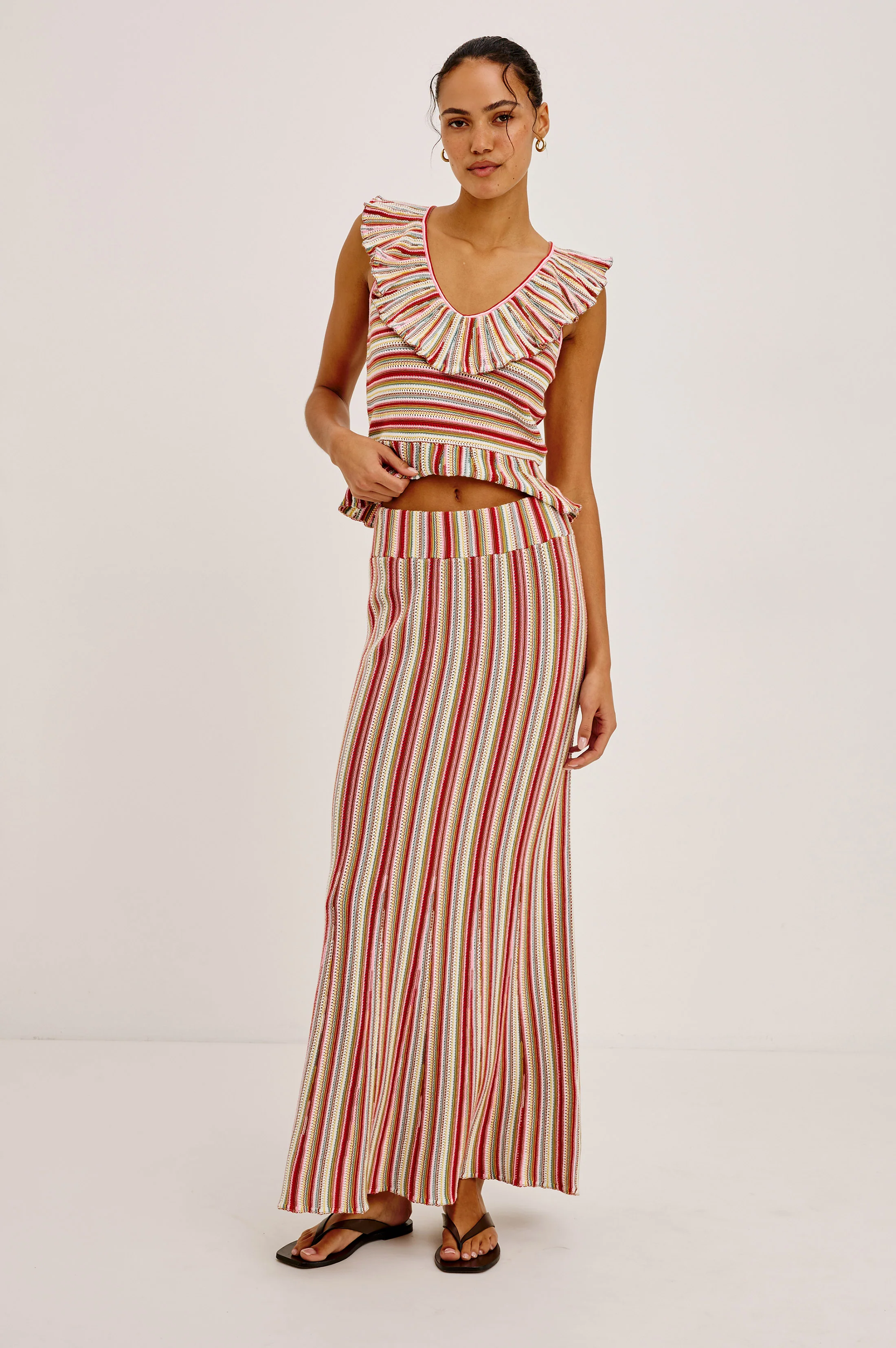 NARI SKIRT - HAVANA STRIPE