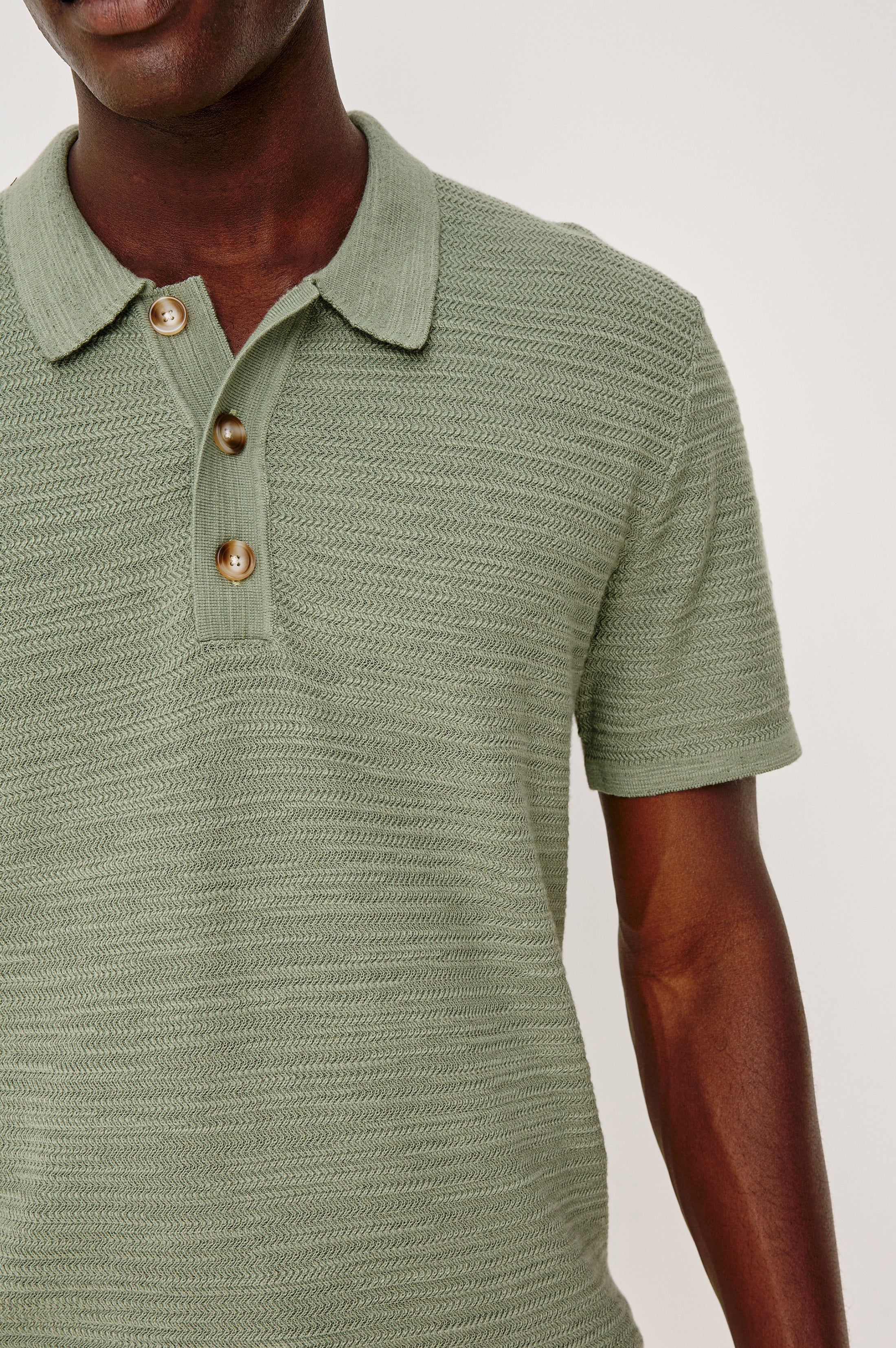 NATHAN POLO SHIRT - SILVER SAGE - Image 2