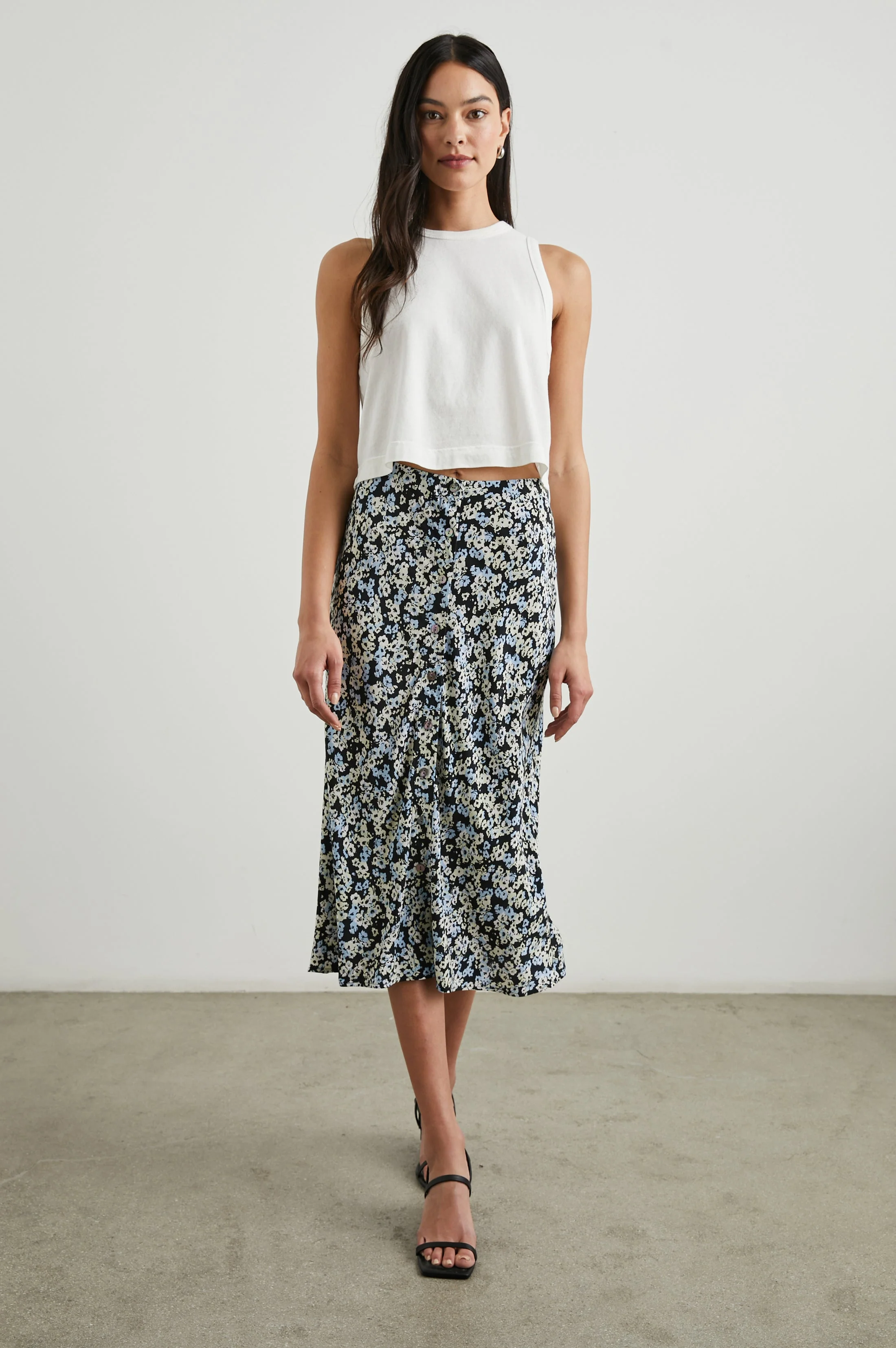 ROSETTA SKIRT - MIDNIGHT MEADOW FLORAL