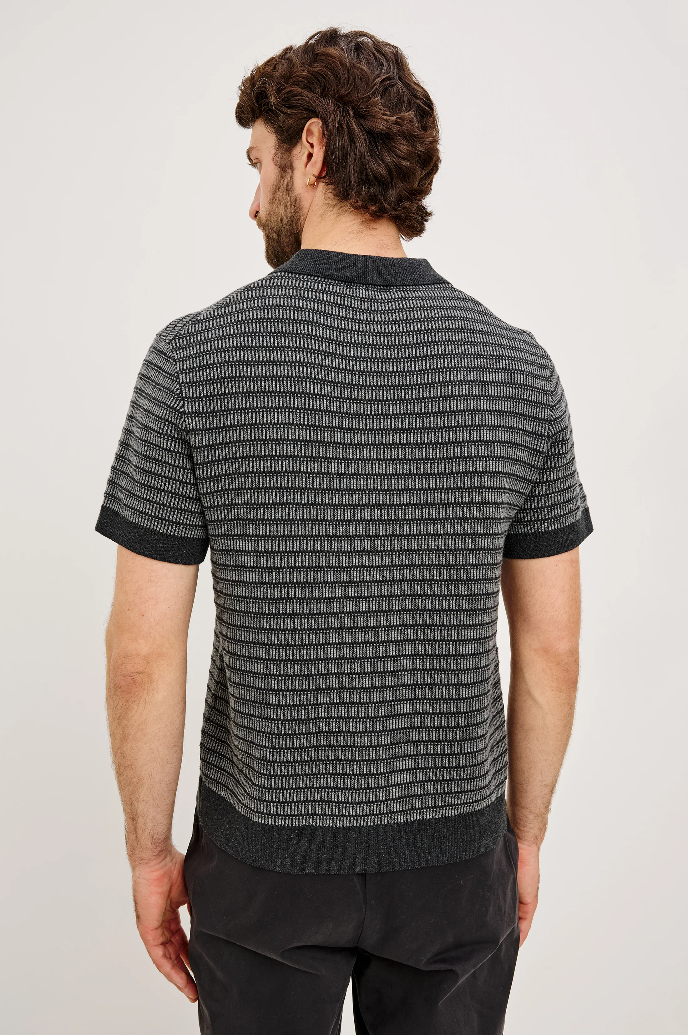 RUBIN SHIRT - CHARCOAL BLACK STRIPE - Image 4