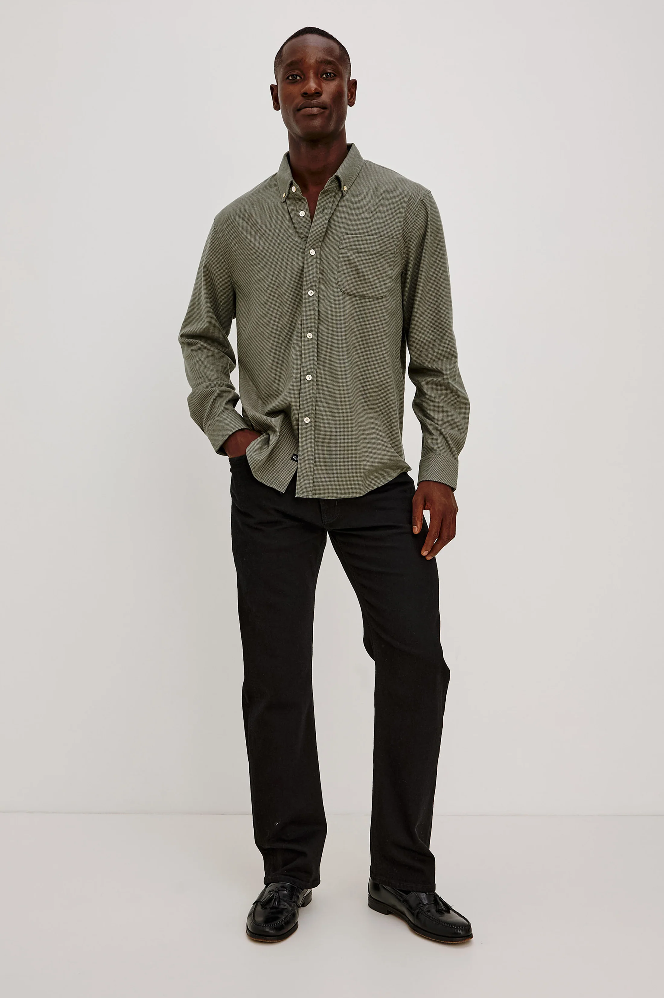 VANCE SHIRT - FOREST HEATHER GRID