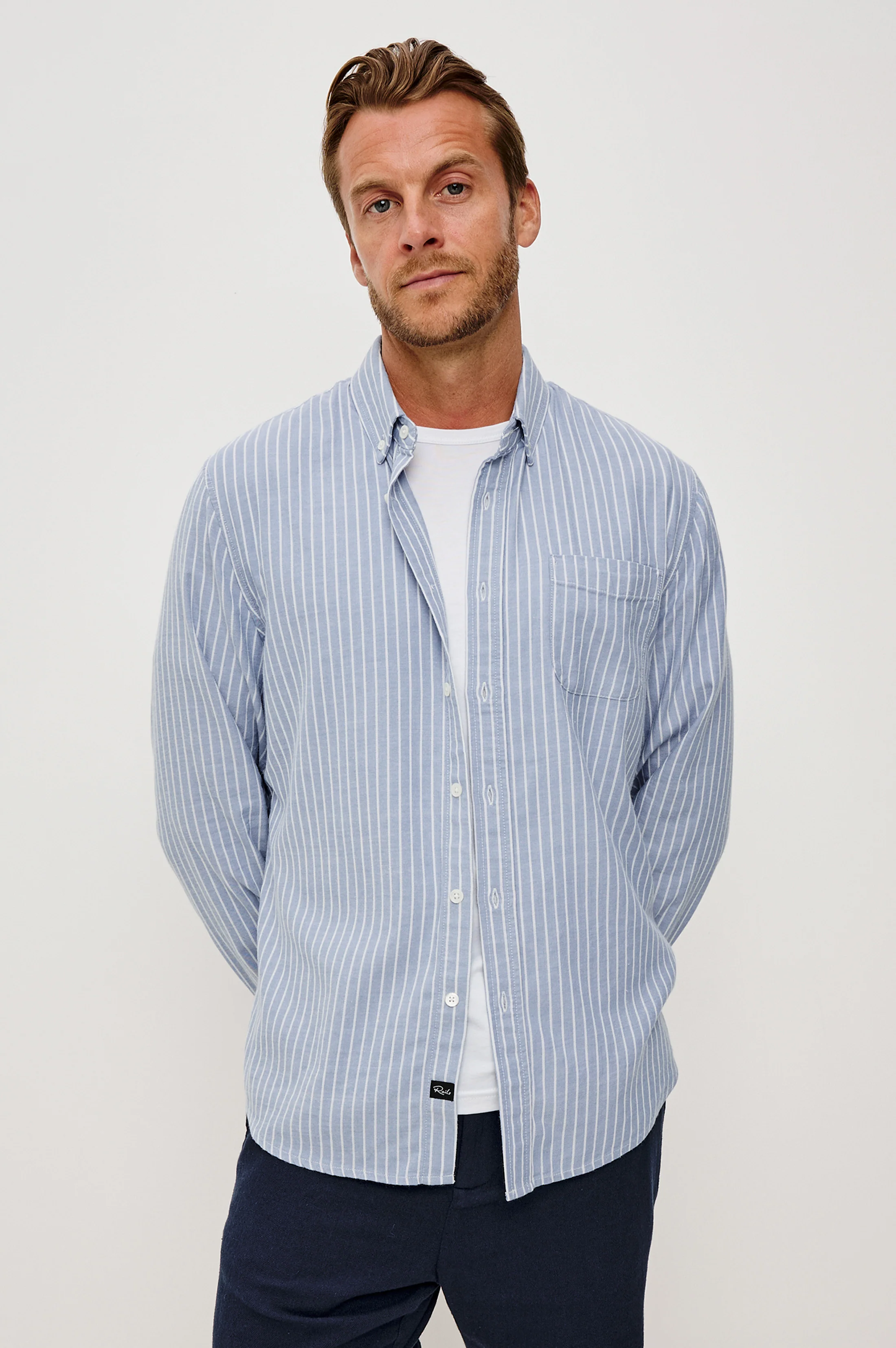 VANCE SHIRT - OXFORD WHITE STRIPE - Image 4